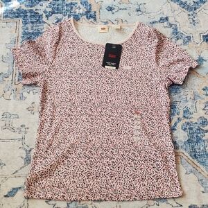 Levi's Women's Pink Speckled Short Sleeve Tee